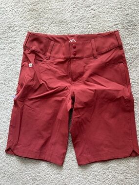 Women's Technical Bike Shorts in Deep Red - Unbranded